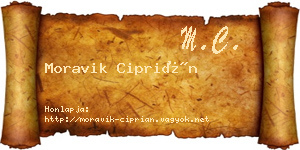 Moravik Ciprián névjegykártya
